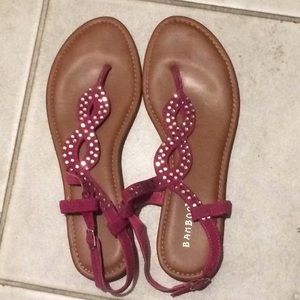 Pink rhinestone sandals